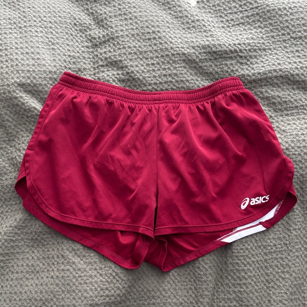 ASICS Women's Burgundy Athletic Shorts